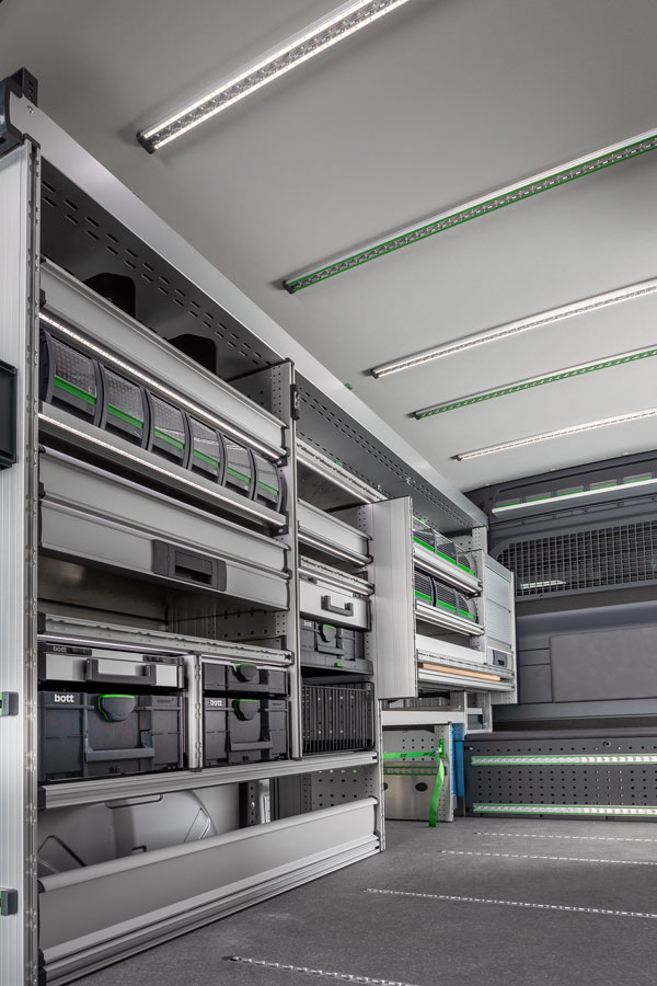 bott vario3 Transporter van racking