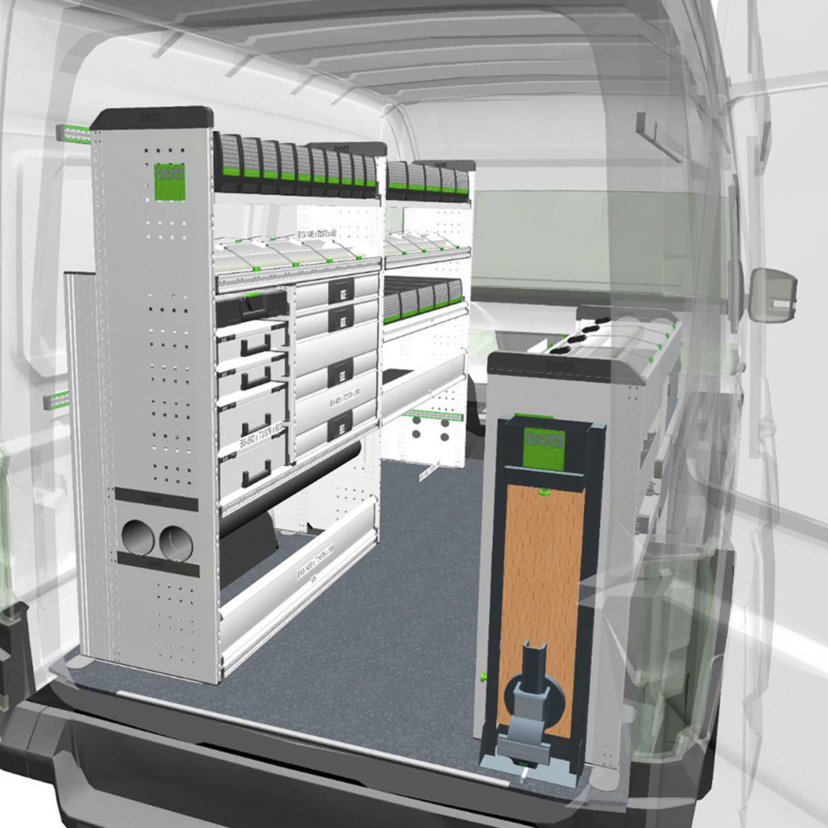bott van racking configurator