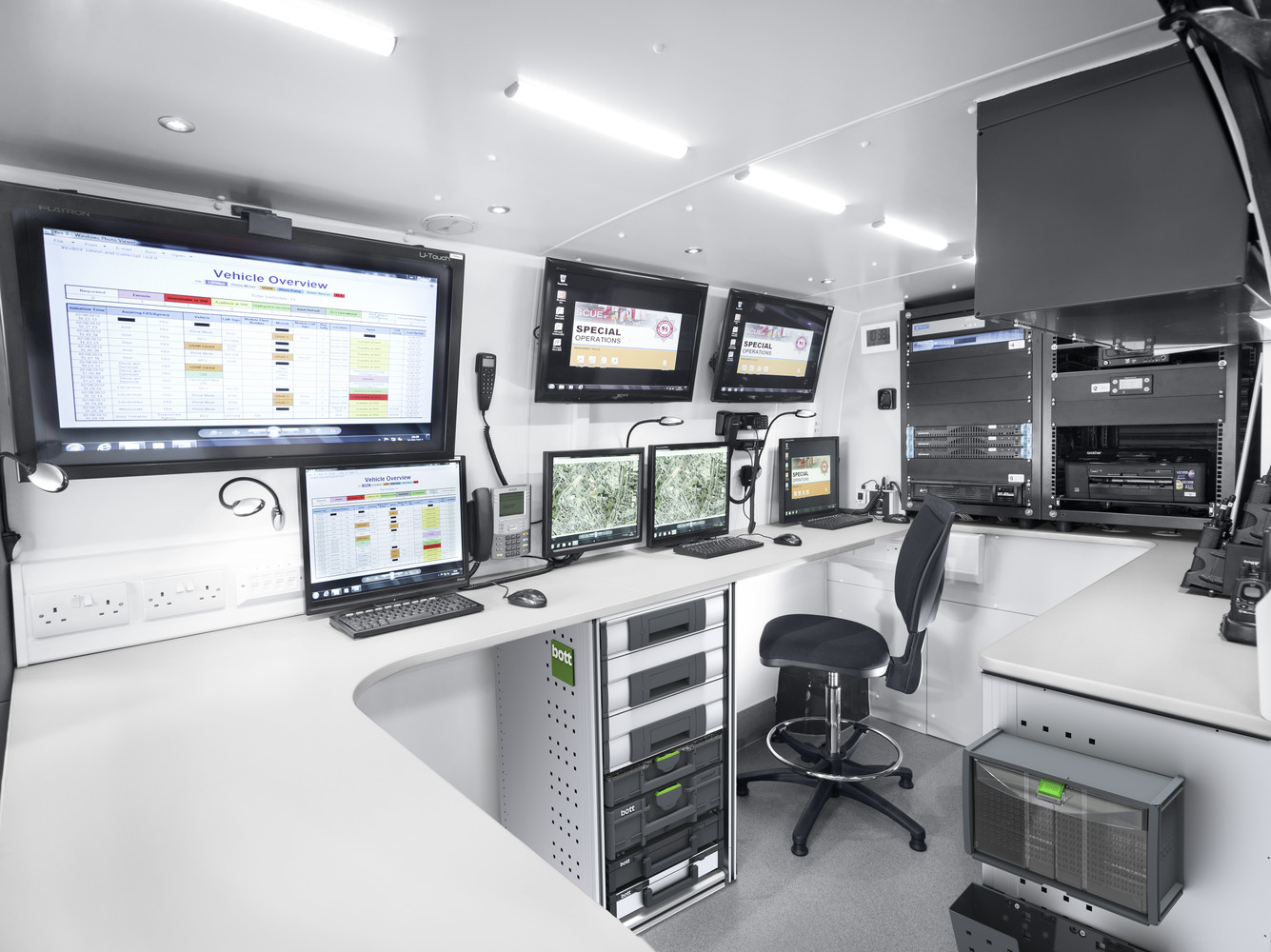 bott vario 3 mobile office with customised design for public authorities or security services